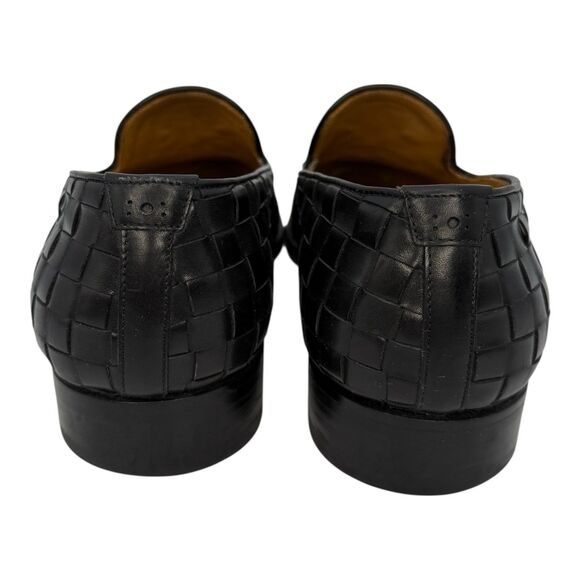 MAGNANNI Woven Black Leather Loafers Spain With Woven Tassel Men’s Size 41 - 8US